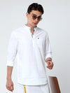 Traditional Plain White Solid Kurta