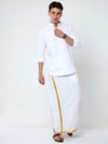 Traditional Plain White Solid Kurta