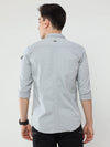 Premium 30's Laffer Twill Grey - Slim Fit Printed Shirt for Men