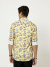 Premium Pale Yellow foral Digital Print Shirt