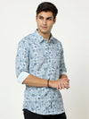 Premium Fancy Light Blue Digital Print Shirt