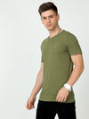 Basic Green Plain T-Shirt | Slim Fit, Casual Style