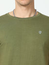 Basic Green Plain T-Shirt | Slim Fit, Casual Style