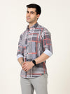 Imported Giza Digital Grey Print Shirt - Contemporary Elegance