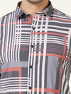 Imported Giza Digital Grey Print Shirt - Contemporary Elegance