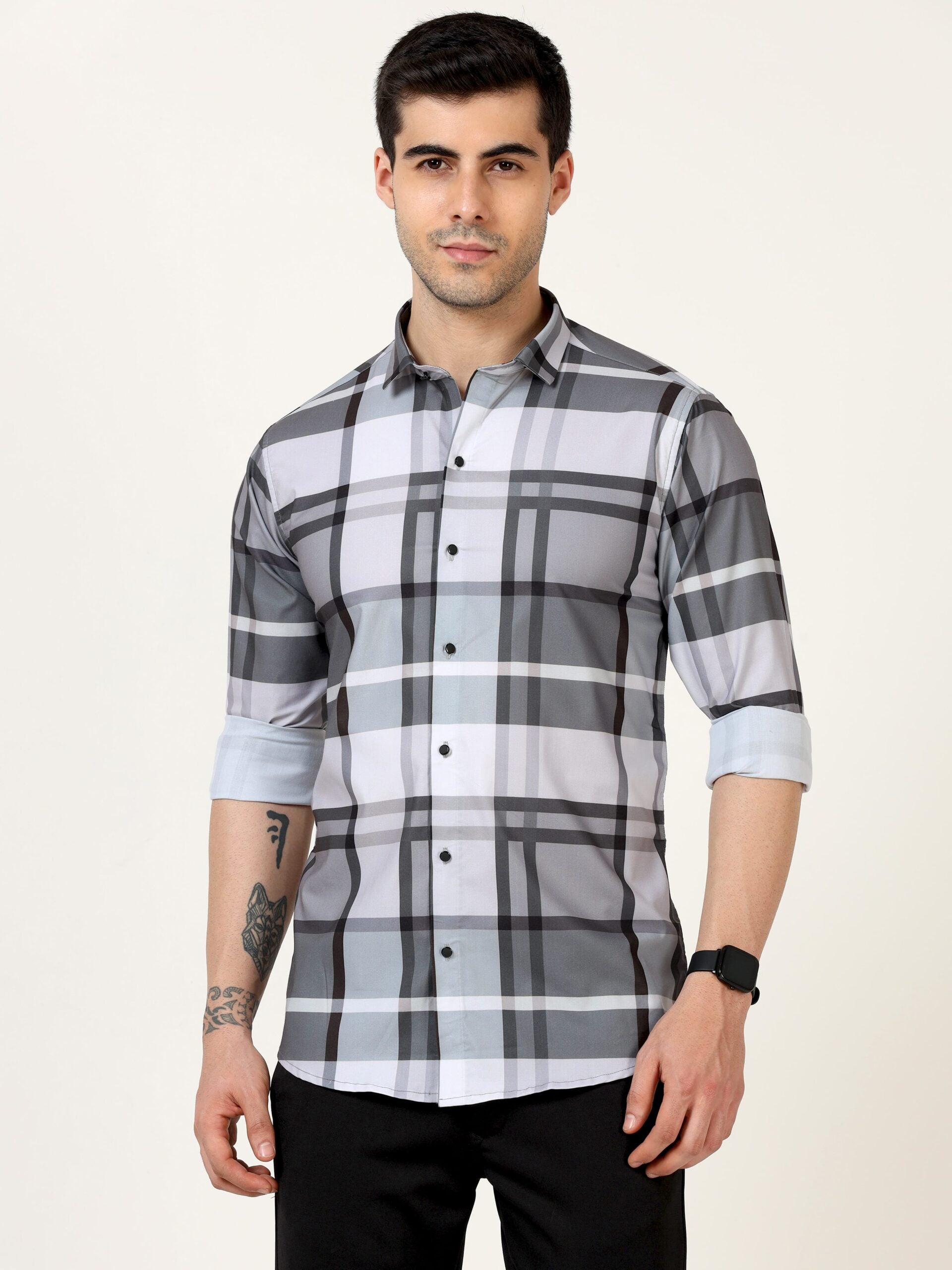 Stylish Casual Cotton Checked Shirts For Men, Full Sleeves ,Stylish Party  Wear Fashionable Latest Check Shirts