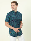 Elevate your casual style with the Fancy Dotted Designed Funky Half Sleeve Shirt.