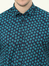 Elevate your casual style with the Fancy Dotted Designed Funky Half Sleeve Shirt.