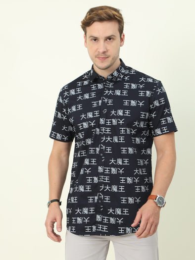 Fancy Black Designed Funcky Shirt