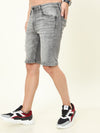 Prance Faded Grey Denim Shorts - Stylish and Comfortable Men's Shorts