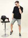 Prance Faded Grey Denim Shorts - Stylish and Comfortable Men's Shorts