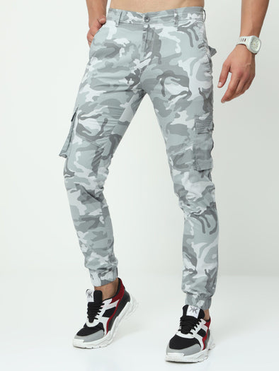 Light grey cheap camo joggers