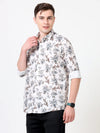 Premium Whitish Foral Digital Print Shirt