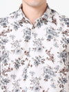 Premium Whitish Foral Digital Print Shirt