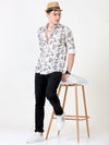 Premium Whitish Foral Digital Print Shirt