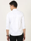 Premium White Self Satin Checks Shirt - Blended Cotton Satin for Elegant Partywear