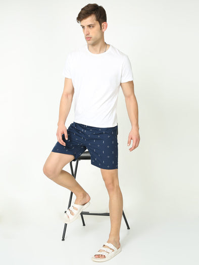 "Vague Blue Printed Boxer - Stylish and Comfortable Men's Boxer