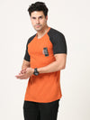 Slim Fit Orange Crew-Neck T-Shirt | Casual Style, Simple Design