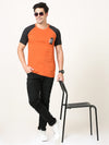 Slim Fit Orange Crew-Neck T-Shirt | Casual Style, Simple Design