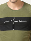 Classy Green Fearless T-Shirt | Slim Fit, Printed Design