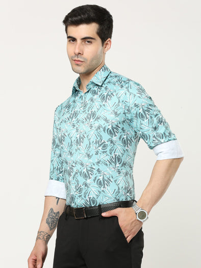 Opluent Azure Floral Shirt