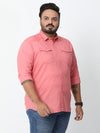 Zesi Murky Pink Shirt - Cotton, Slim Fit, Spread Collar