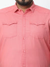 Zesi Murky Pink Shirt - Cotton, Slim Fit, Spread Collar