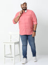 Zesi Murky Pink Shirt - Cotton, Slim Fit, Spread Collar