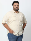 Fervid Beige Duo Pocket Shirt - Stylish Cotton Casual Wear