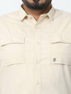 Fervid Beige Duo Pocket Shirt - Stylish Cotton Casual Wear