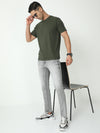 Pearly Light Grey Lycra Slim Fit Jeans - Stylish and Comfortable Men's Denim