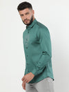 Fashionable Green Shirt | Cotton | Slim Fit | Printed Pattern | Casual Style