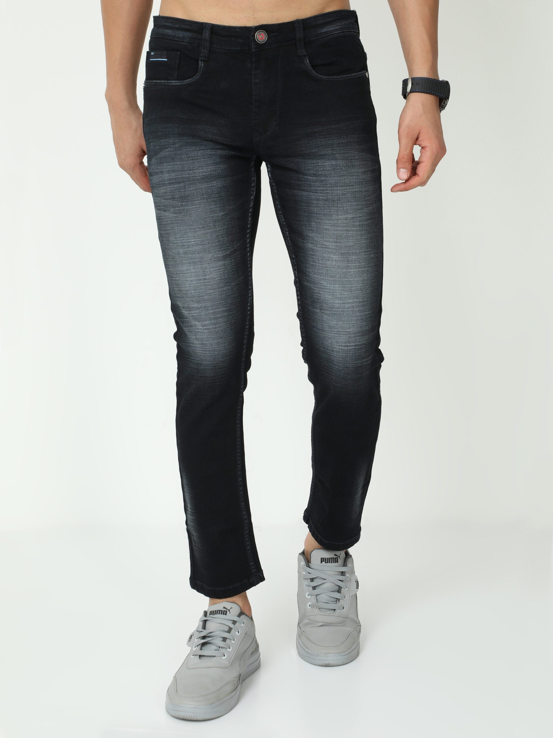 Buy Stylophile Men Light Blue Denim Lycra Blend Jeans - 30 Online at Best  Prices in India - JioMart.